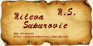 Mileva Supurović vizit kartica
